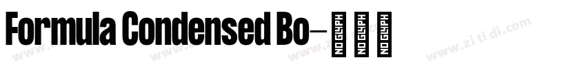 Formula Condensed Bo字体转换
